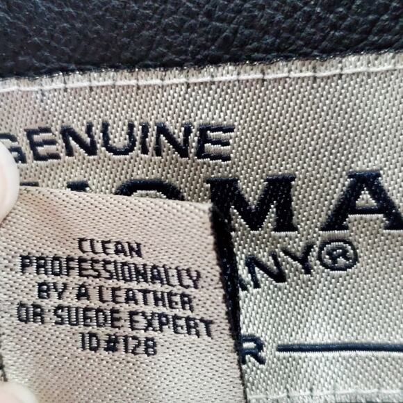 Sonoma Leather Coat Black Full Zip Belted Women M - Picture 5 of 8